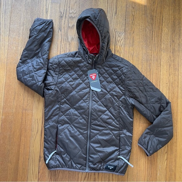 NEW Rhone Tundra Quilted Hooded Jacket Brown Size Medium NWT